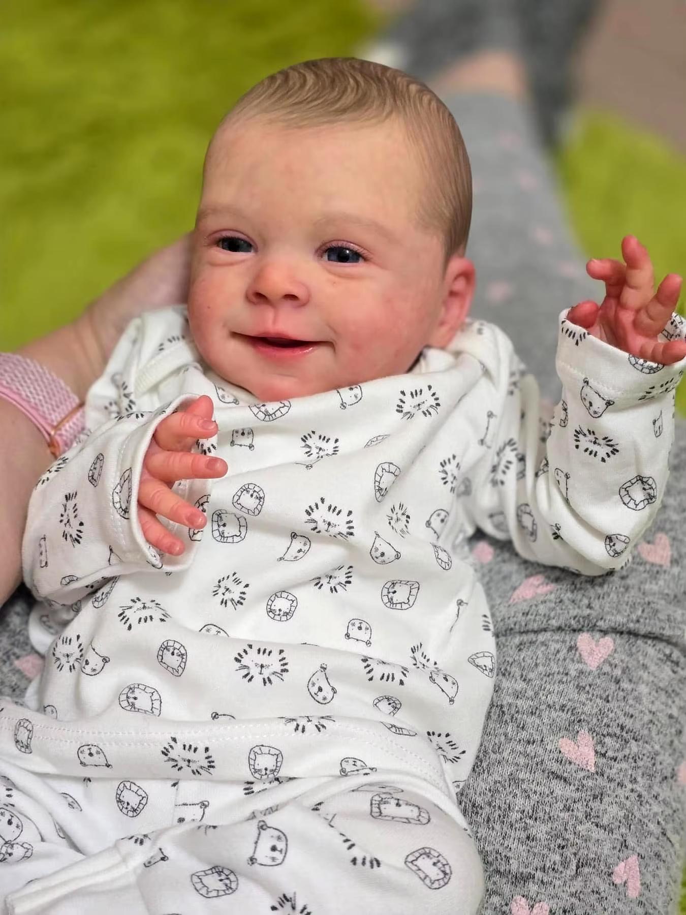 19 Inches Lifelike Sebastian Reborn Baby Realistic Soft Body Newborn Finished Hair-Painted Doll Children Gift Dolls