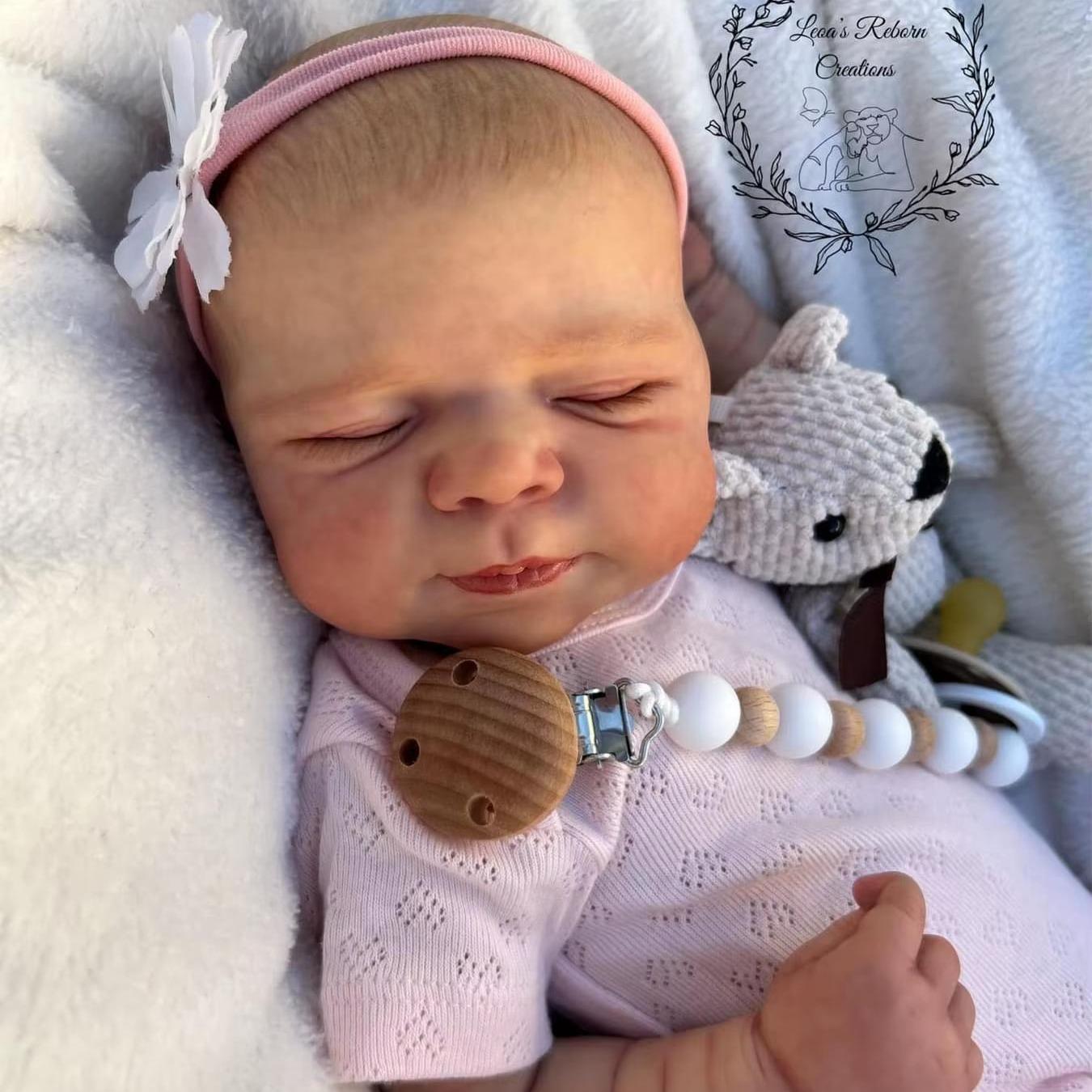 19Inch Newborn Soft Body Baby Pascale Reborn Doll with 3D Skin Multiple Layers Painting with Visible Veins Soft Touch Doll