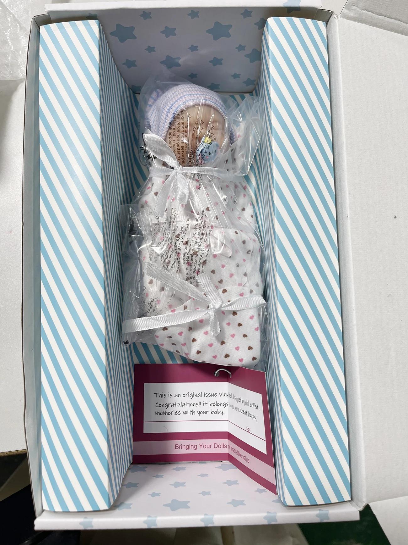 7" Micro Preemie Full Body Silicone Wronged bady Doll "Lucas" and "Lila"Lifelike Mini Reborn Doll Surprice Children Anti-Stress