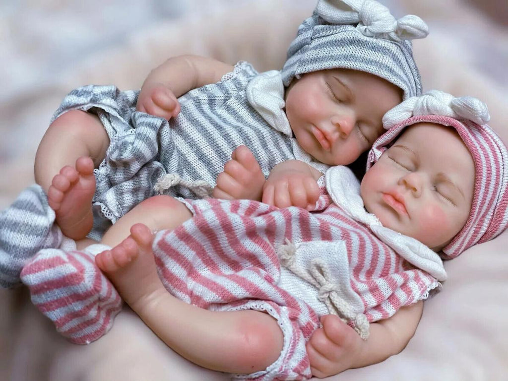 33cm Loulou Full Body Silicone Reborn Baby, Open Mouth, Soft Touch Doll