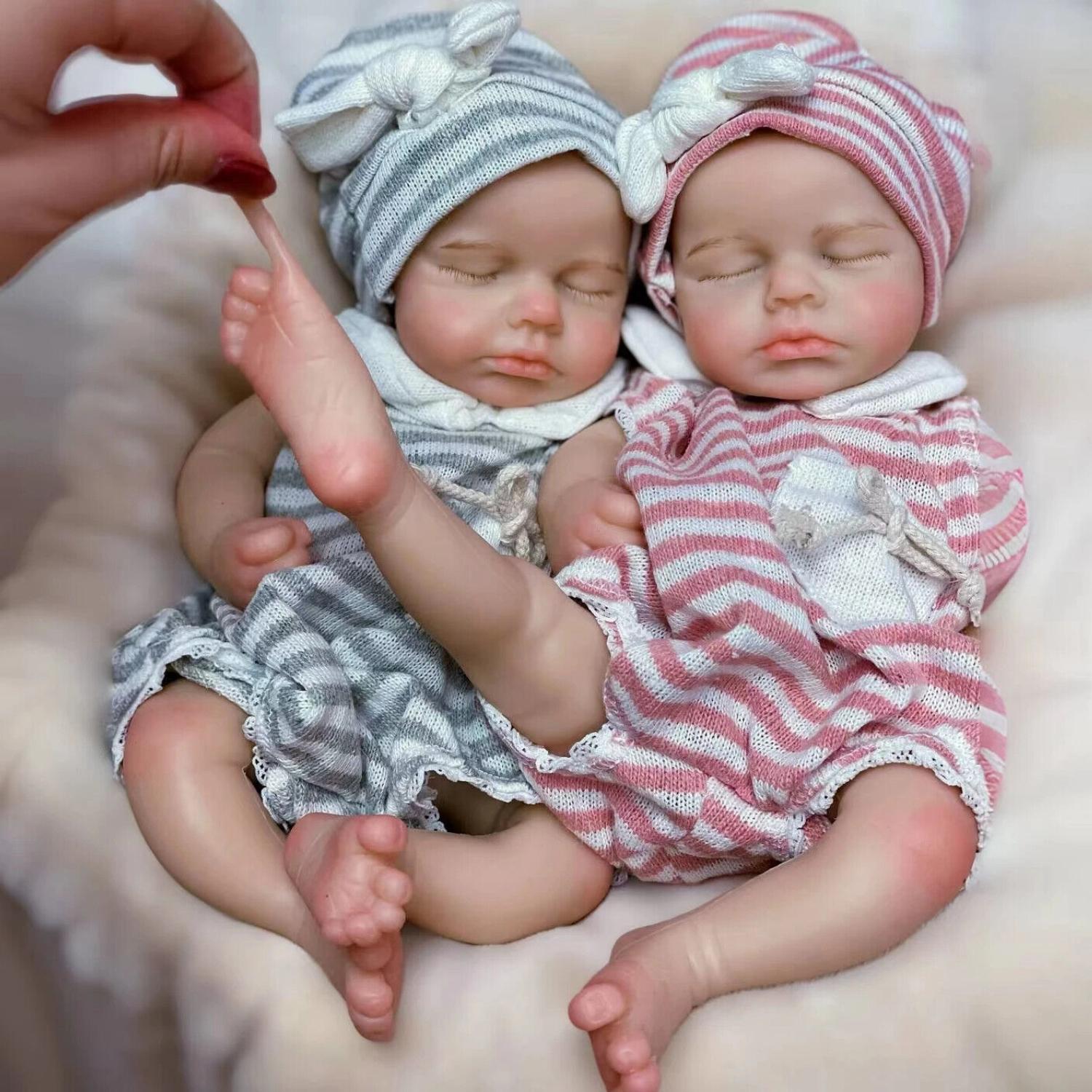33cm Loulou Full Body Silicone Reborn Baby, Open Mouth, Soft Touch Doll