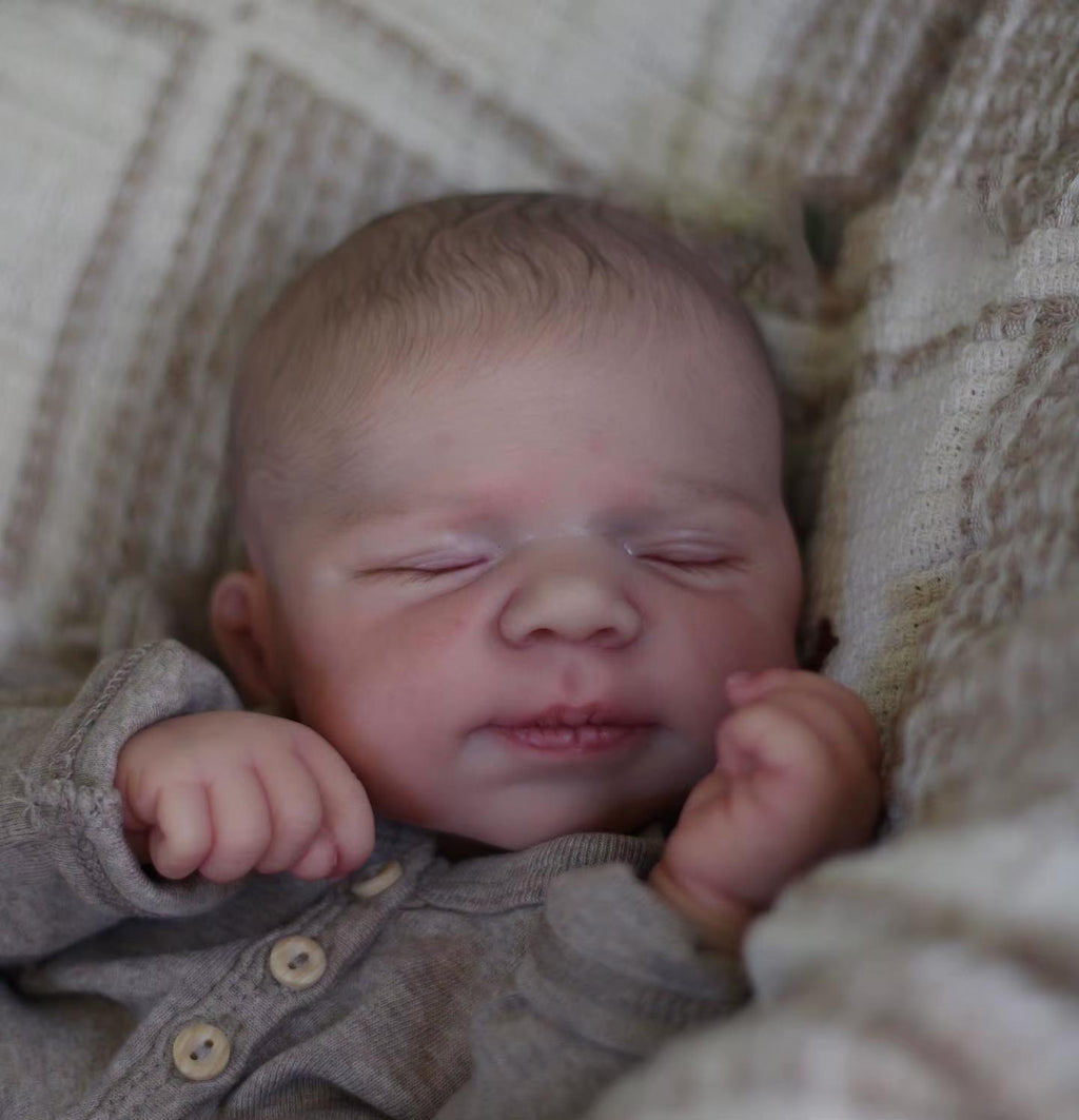 19inch Pascale Newborn Full Body Baby Reborn Doll with 3D Skin Multiple Layers Painting with Visible Veins Soft Touch Doll