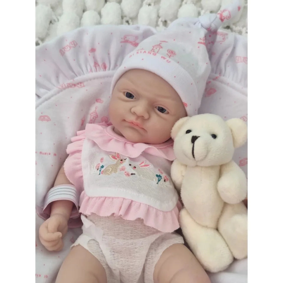 12-Inch Micro Preemie Silicone Reborn Baby Boy – Full-Body Lifelike Doll, Soft & Anti-Stress, Perfect Surprise Gift for Children