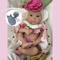 13-Inch Bettie Reborn Baby Girl – Solid Silicone, Open Mouth, Painted Skin, Handmade Newborn Doll