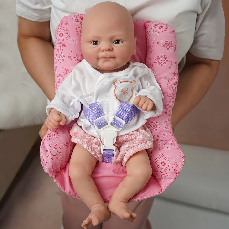 14-Inch Full Body Silicone Reborn Baby Doll – “Coco” Girl / “Isaac” Boy – Soft Lifelike DIY Blank Toy