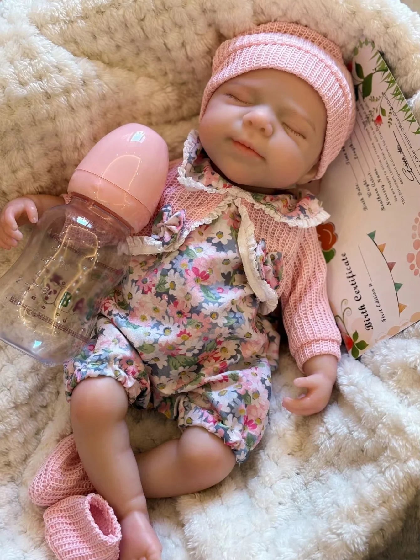 13-Inch Handmade Full Silicone Reborn Baby Girl “Vivienne” – Realistic Doll for Children’s Birthday Gifts