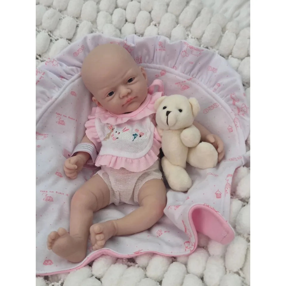 12-Inch Micro Preemie Silicone Reborn Baby Boy – Full-Body Lifelike Doll, Soft & Anti-Stress, Perfect Surprise Gift for Children