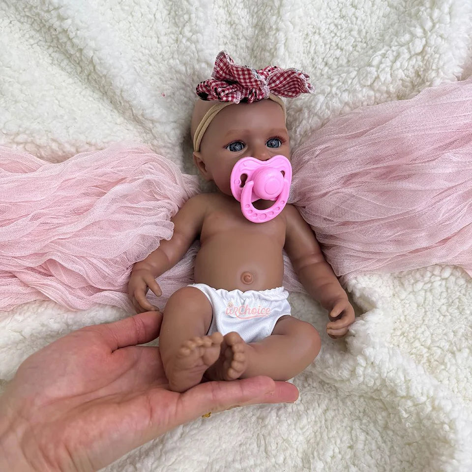 12" Realistic Silicone Reborn Baby Doll – Soft Rebirth Girl with Hand-Rooted Hair, Perfect for Artists, Collectors & Gift Model