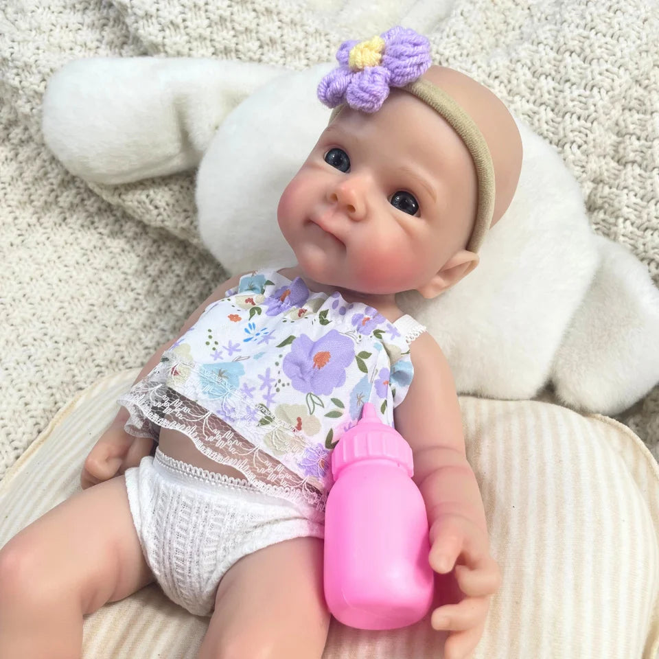13-Inch Bettie Full Solid Silicone Reborn Baby Girl Doll – Washable, Adorable, Perfect Birthday & Christmas Gift