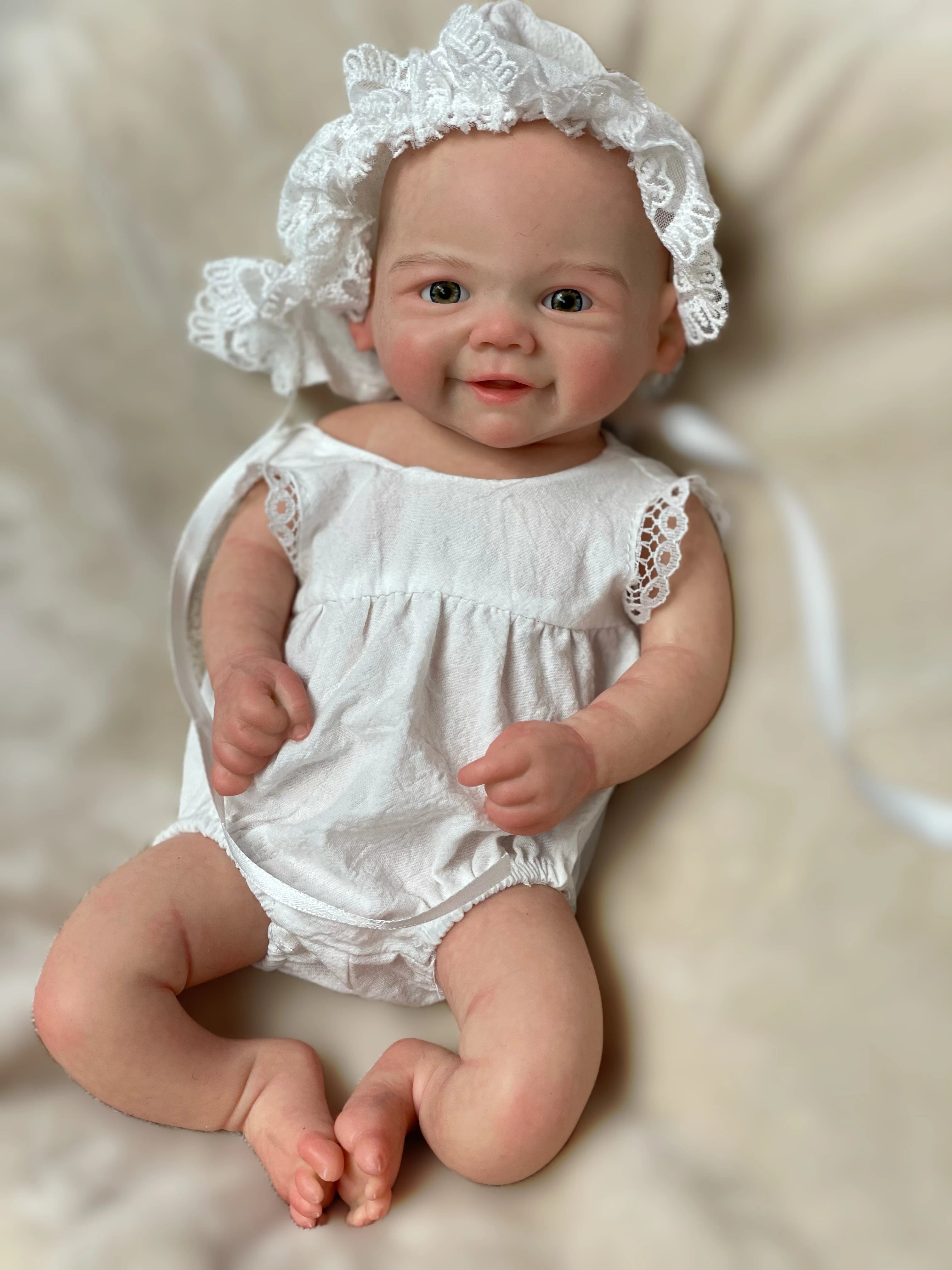 13-Inch Full Body Silicone Newborn Reborn Doll – Vivienne & Elijha All-Silicone Baby (Painted or Unpainted)