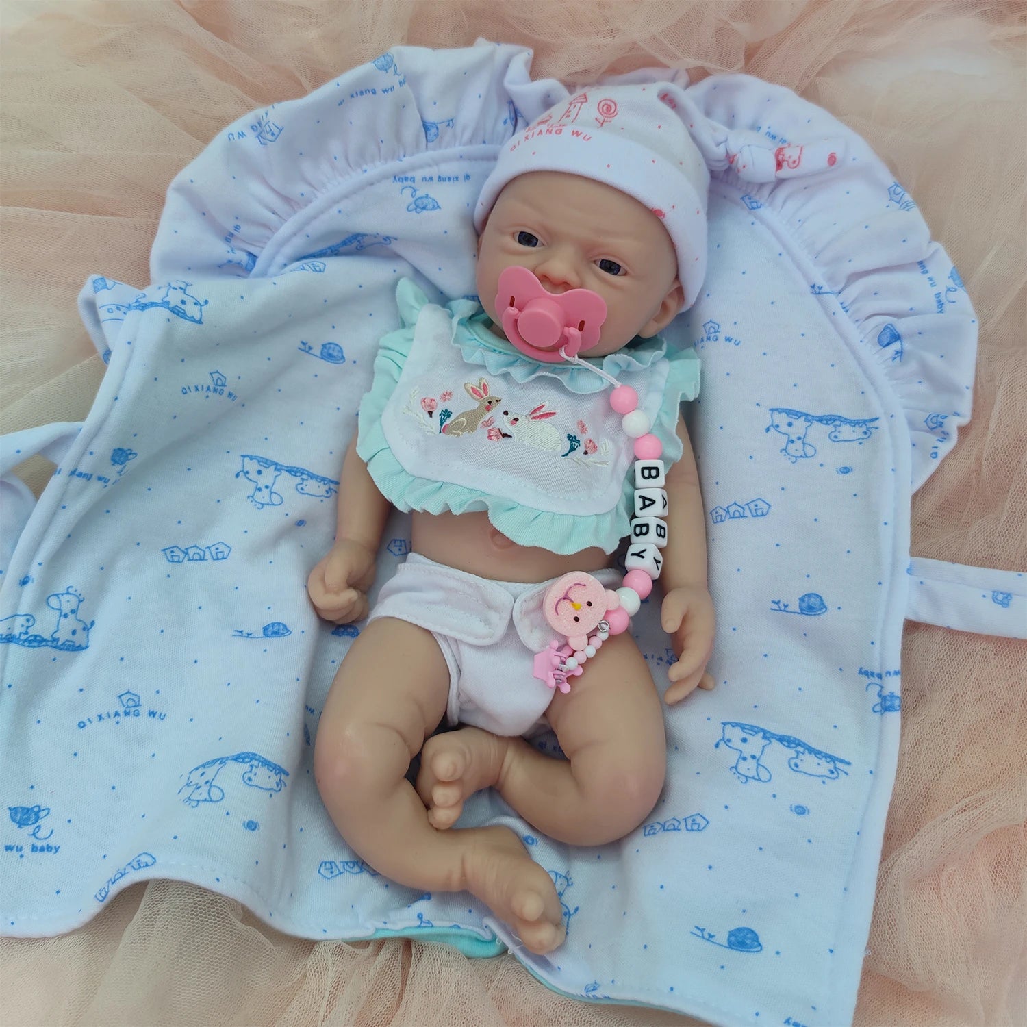 12-Inch Micro Preemie Silicone Reborn Baby Boy – Full-Body Lifelike Doll, Soft & Anti-Stress, Perfect Surprise Gift for Children