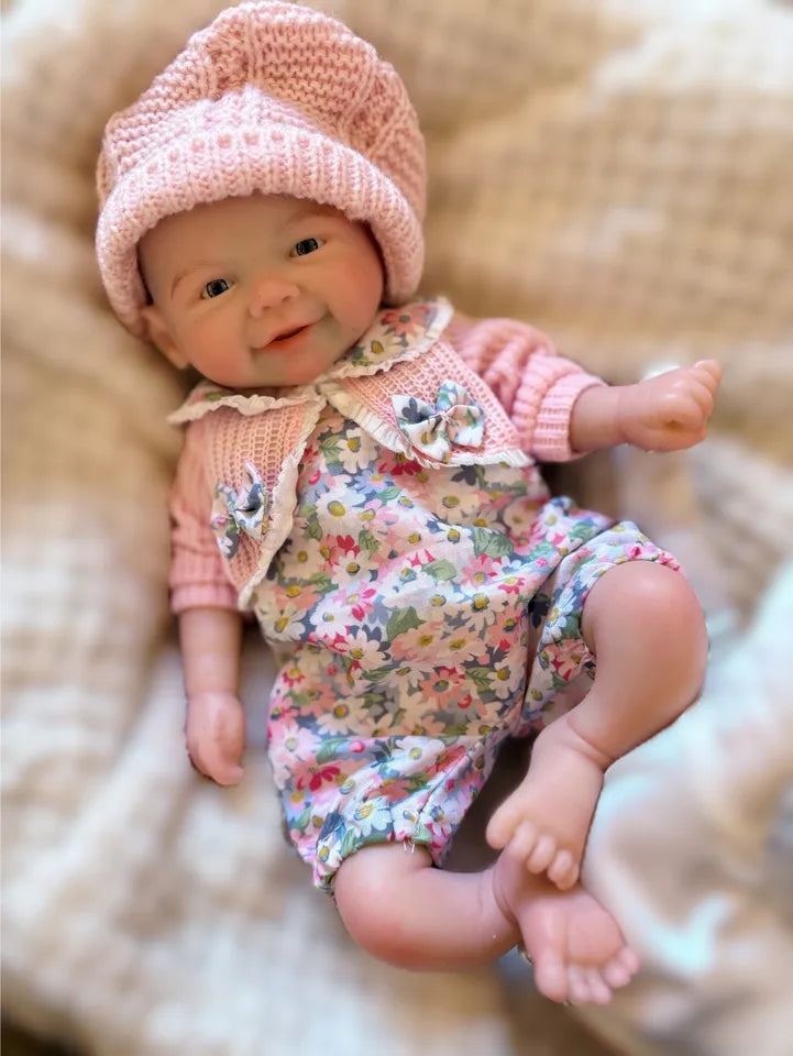 13-Inch Handmade Full Silicone Reborn Baby Girl “Vivienne” – Realistic Doll for Children’s Birthday Gifts