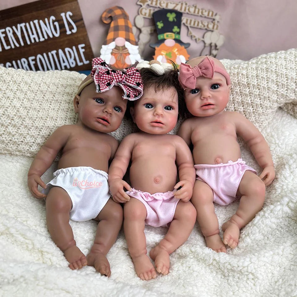 12" Realistic Silicone Reborn Baby Doll – Soft Rebirth Girl with Hand-Rooted Hair, Perfect for Artists, Collectors & Gift Model