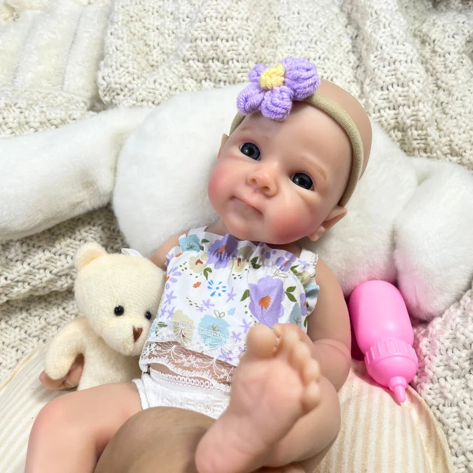 13-Inch Bettie Full Solid Silicone Reborn Baby Girl Doll – Washable, Adorable, Perfect Birthday & Christmas Gift