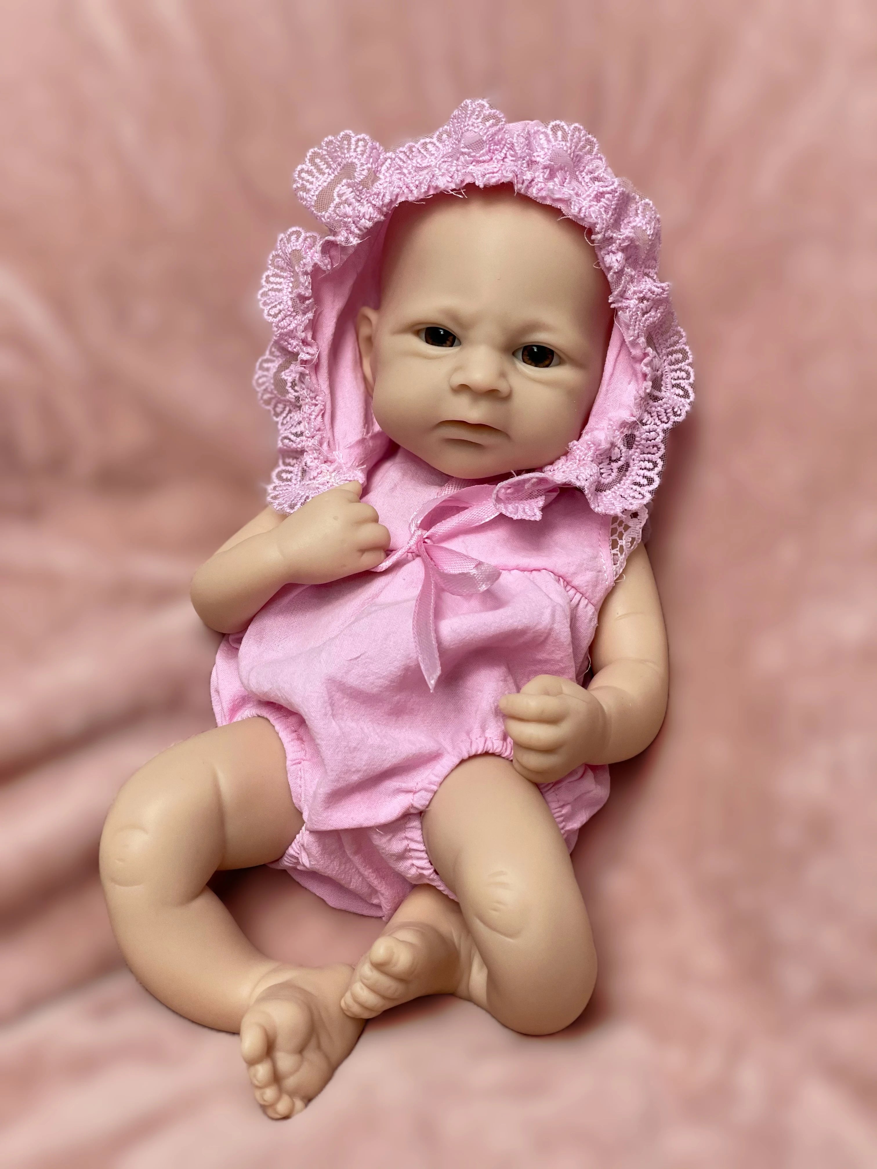 13-Inch Full Body Silicone Newborn Reborn Doll – Vivienne & Elijha All-Silicone Baby (Painted or Unpainted)