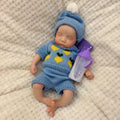 13-Inch Waterproof Solid Silicone Newborn Reborn Boy – Open Mouth, 3D Painted Skin, Soft-Touch Baby Doll, Perfect Gift