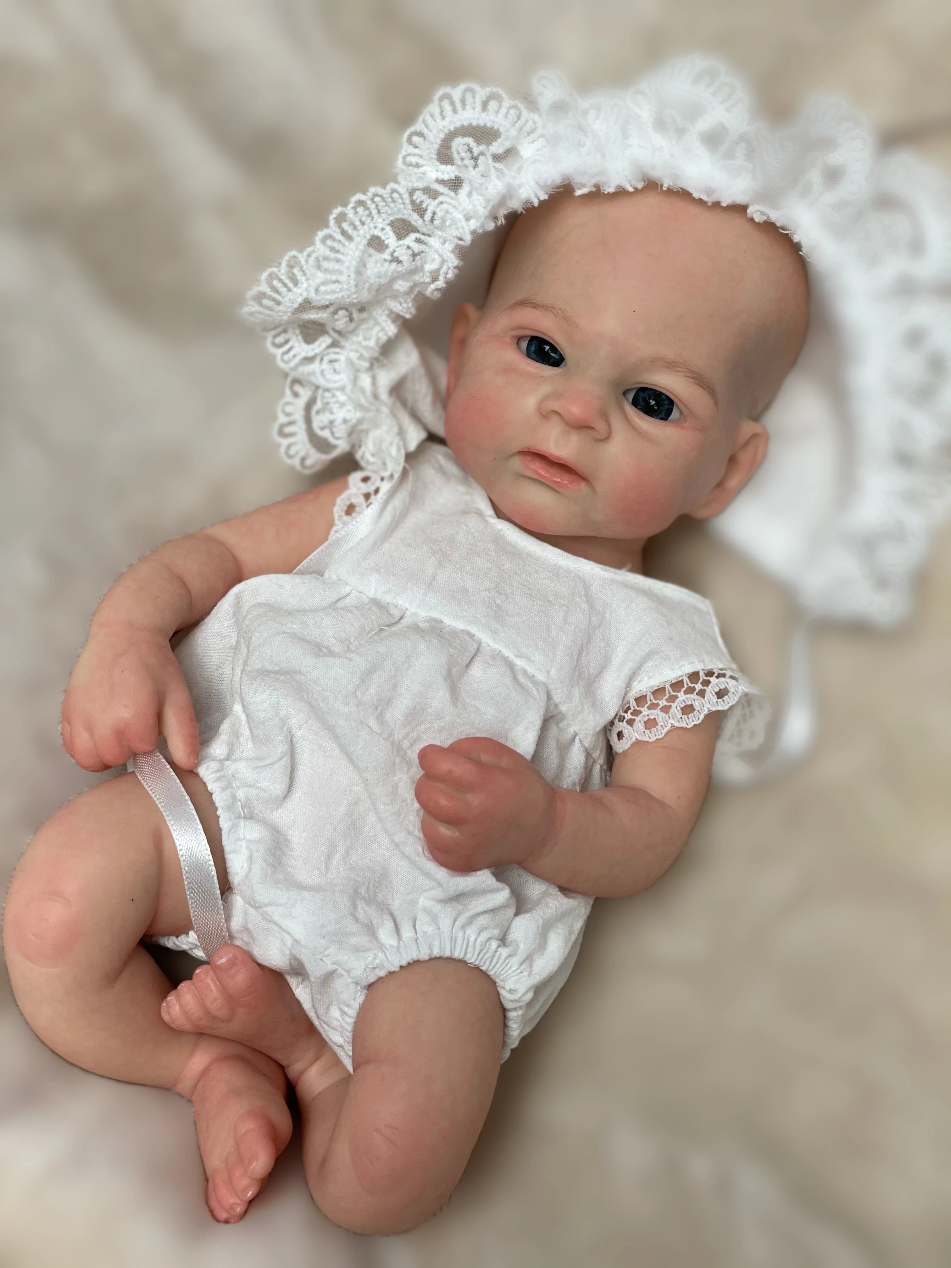 13-Inch Full Body Silicone Newborn Reborn Doll – Vivienne & Elijha All-Silicone Baby (Painted or Unpainted)