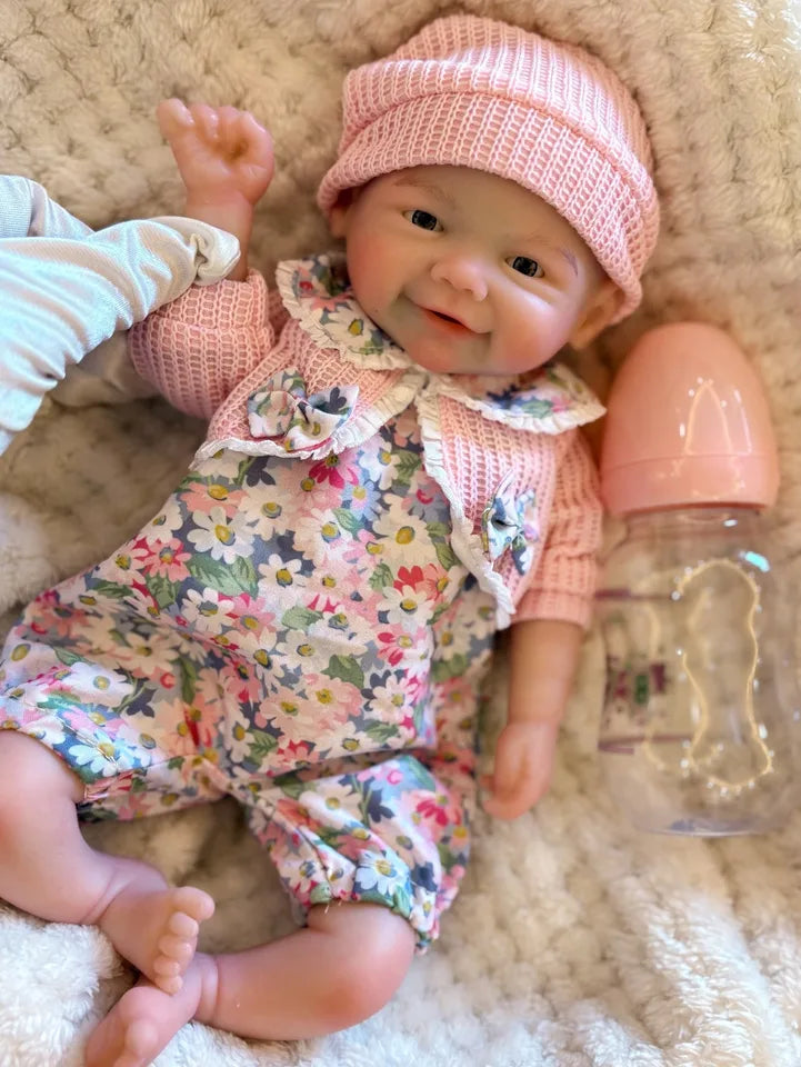 13-Inch Handmade Full Silicone Reborn Baby Girl “Vivienne” – Realistic Doll for Children’s Birthday Gifts
