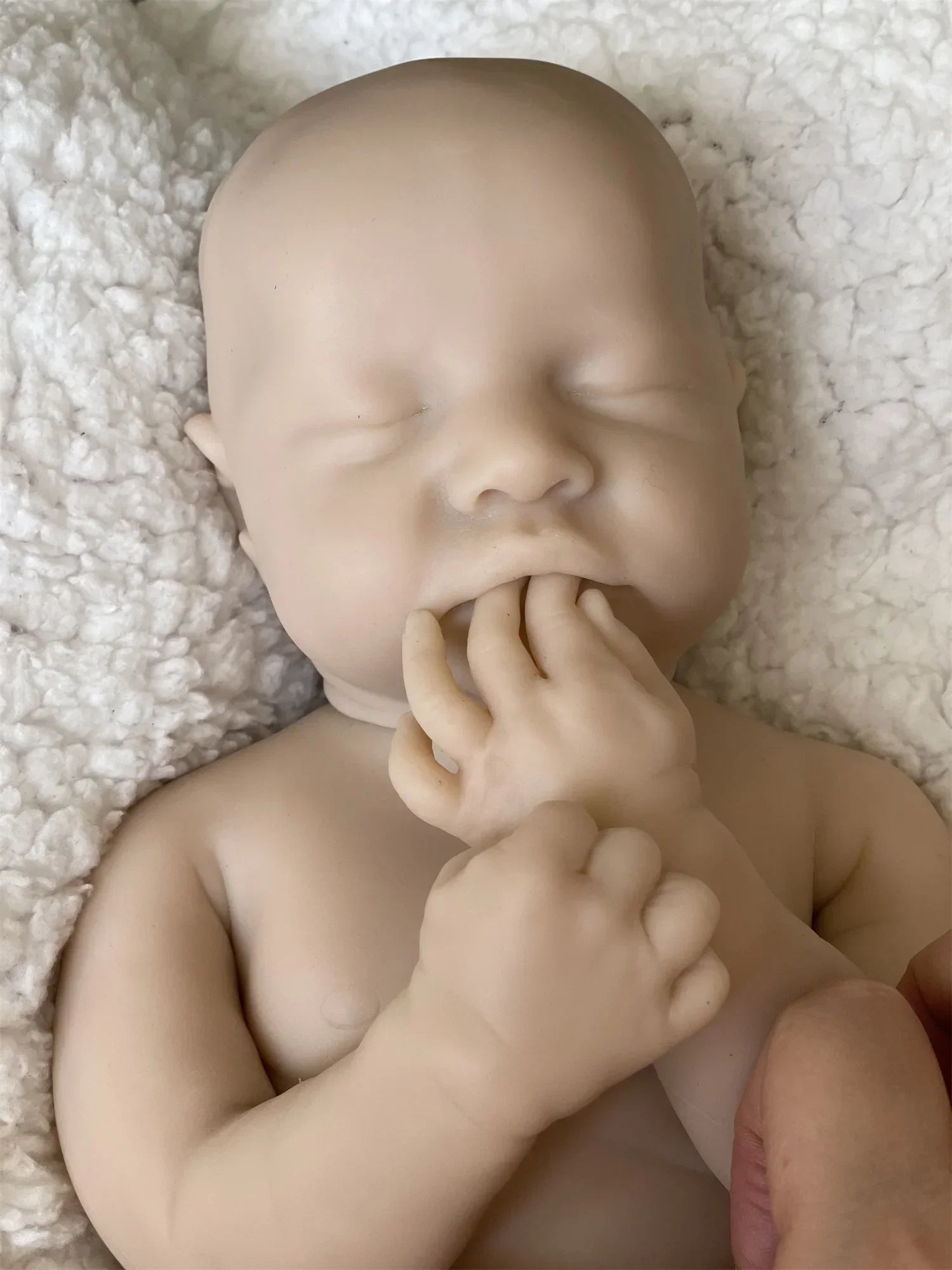 16-Inch Silicone Reborn Baby Boy “Levi” – Open Mouth, Washable, Soft Body with 3D Painted Skin, Lifelike Realistic Newborn Doll