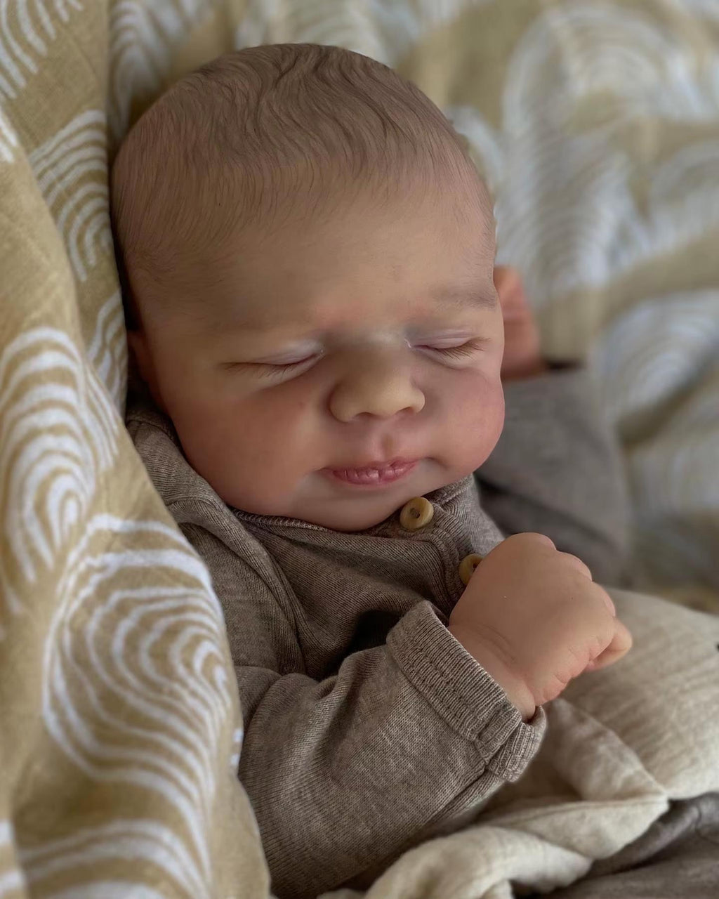 19inch Pascale Newborn Full Body Baby Reborn Doll with 3D Skin Multiple Layers Painting with Visible Veins Soft Touch Doll