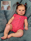 50CM Full Body Soft Silicone Maddie Reborn Baby Girl Doll Lifelike Soft Touch Genesis Painted Doll with Visible Veins