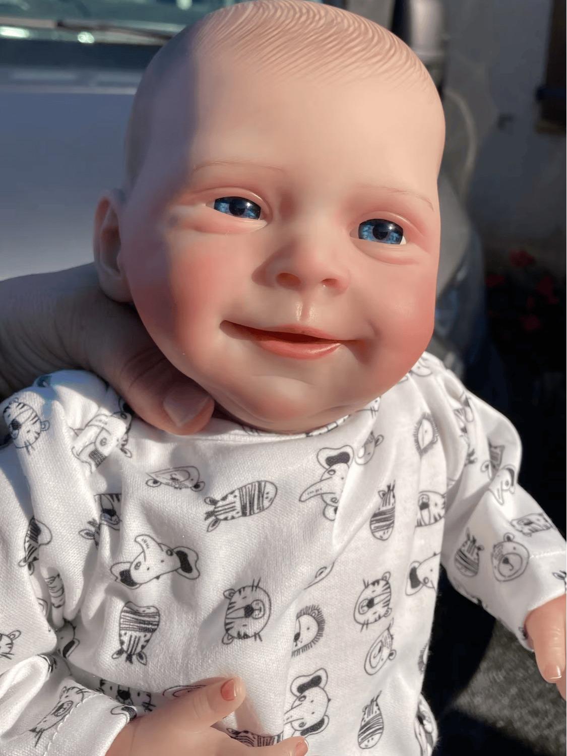 19 Inches Lifelike Sebastian Reborn Baby Realistic Soft Body Newborn Finished Hair-Painted Doll Children Gift Dolls