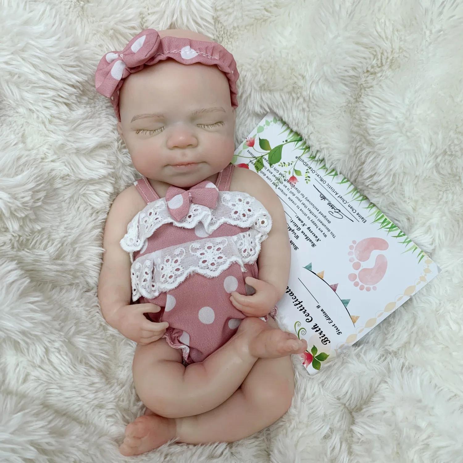 13-Inch Open Mouth Reborn Doll – Pascale Soft Full-Body Silicone Newborn Baby Girl, Hand-Painted