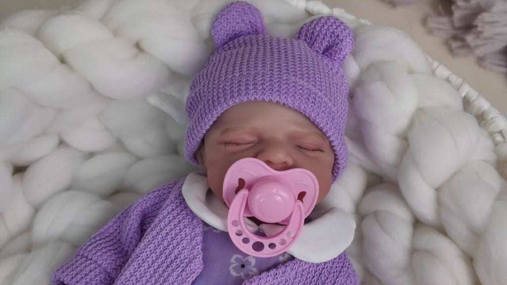 32cm Premie Reborn Doll – Full Solid Platinum Silicone, Super Soft, Flexible, Open-Mouth Newborn